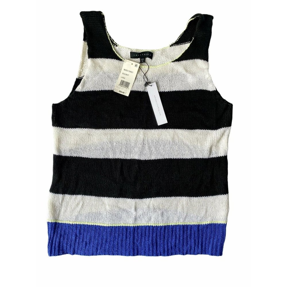Sanctuary Striped Sweater Knit Color Block Tank